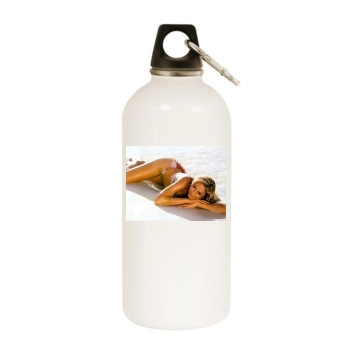 Stacy Keibler White Water Bottle With Carabiner