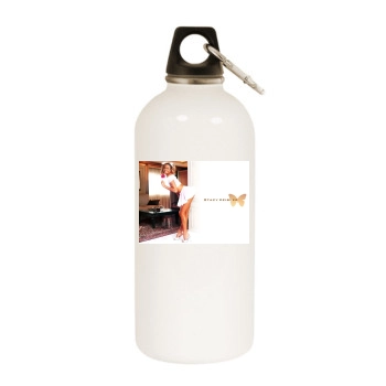 Stacy Keibler White Water Bottle With Carabiner