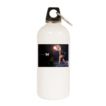 Stacy Keibler White Water Bottle With Carabiner