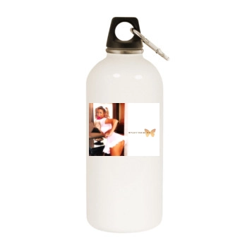 Stacy Keibler White Water Bottle With Carabiner