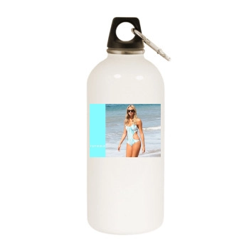 Stacy Keibler White Water Bottle With Carabiner