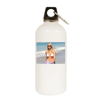 Stacy Keibler White Water Bottle With Carabiner