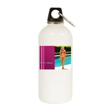 Stacy Keibler White Water Bottle With Carabiner