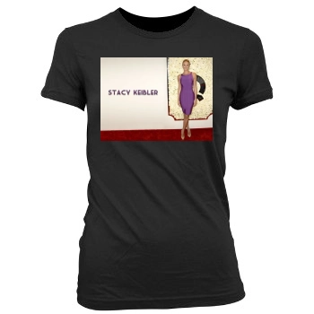 Stacy Keibler Women's Junior Cut Crewneck T-Shirt