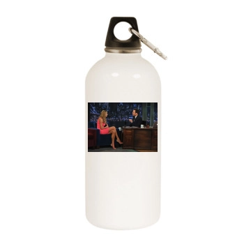 Stacy Keibler White Water Bottle With Carabiner