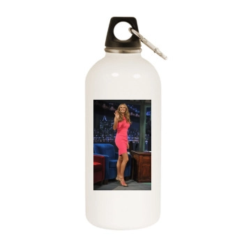 Stacy Keibler White Water Bottle With Carabiner