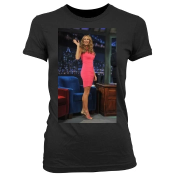 Stacy Keibler Women's Junior Cut Crewneck T-Shirt