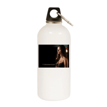 Summer Glau White Water Bottle With Carabiner