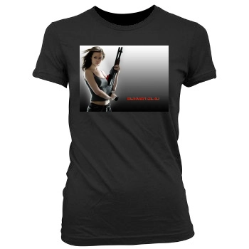 Summer Glau Women's Junior Cut Crewneck T-Shirt