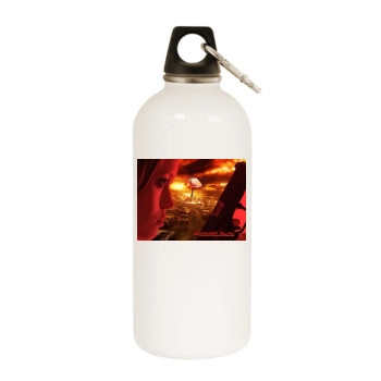 Summer Glau White Water Bottle With Carabiner