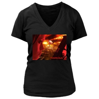 Summer Glau Women's Deep V-Neck TShirt