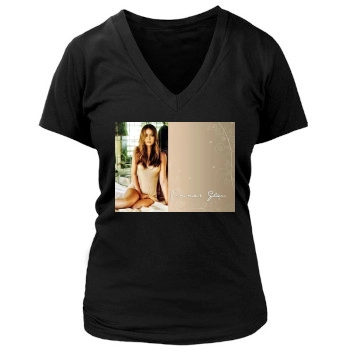 Summer Glau Women's Deep V-Neck TShirt