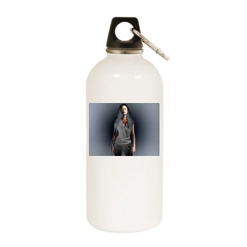 Summer Glau White Water Bottle With Carabiner