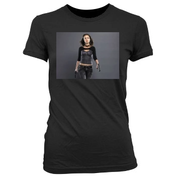 Summer Glau Women's Junior Cut Crewneck T-Shirt