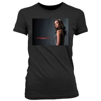 Summer Glau Women's Junior Cut Crewneck T-Shirt