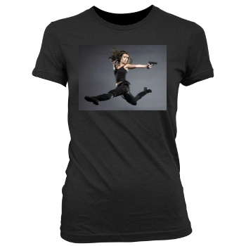 Summer Glau Women's Junior Cut Crewneck T-Shirt