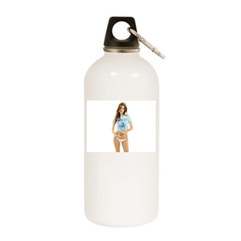 Summer Glau White Water Bottle With Carabiner