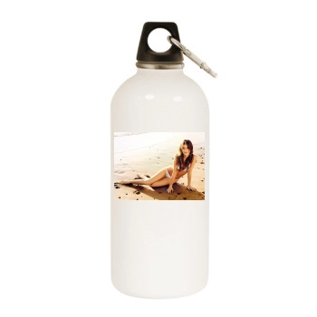 Summer Glau White Water Bottle With Carabiner