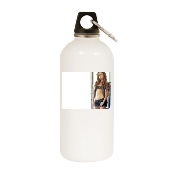 Summer Glau White Water Bottle With Carabiner