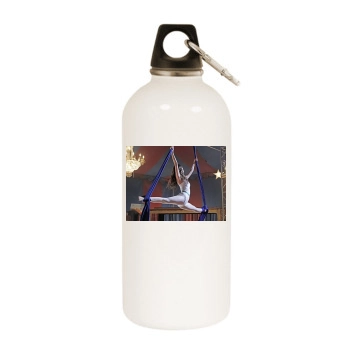 Summer Glau White Water Bottle With Carabiner