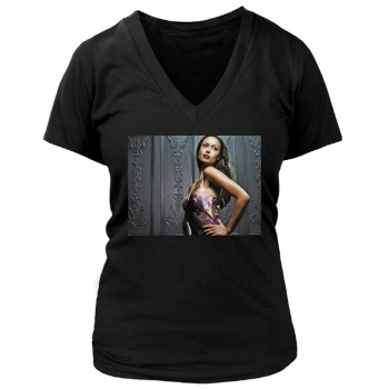 Summer Glau Women's Deep V-Neck TShirt