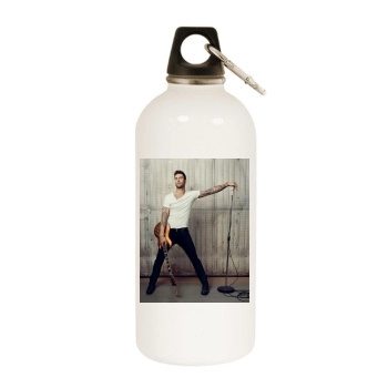 Adam Levine White Water Bottle With Carabiner