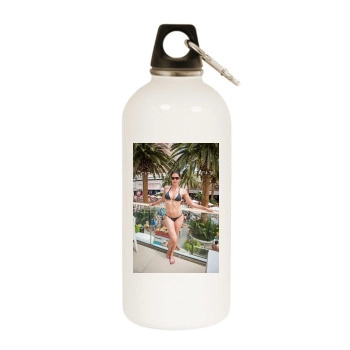 Adrianne Curry White Water Bottle With Carabiner