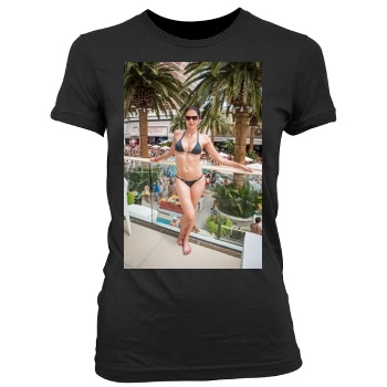 Adrianne Curry Women's Junior Cut Crewneck T-Shirt