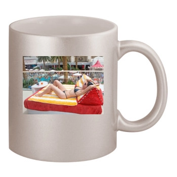 Adrianne Curry 11oz Metallic Silver Mug