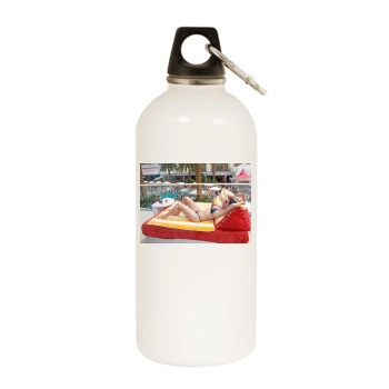 Adrianne Curry White Water Bottle With Carabiner