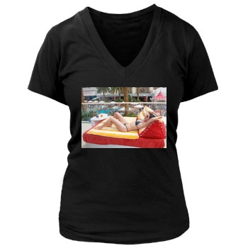 Adrianne Curry Women's Deep V-Neck TShirt