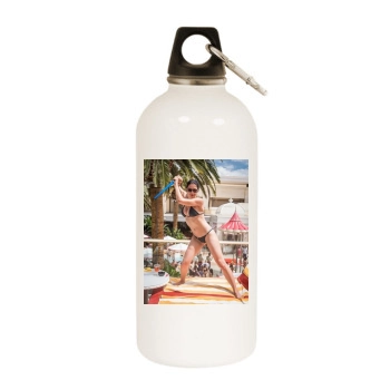 Adrianne Curry White Water Bottle With Carabiner