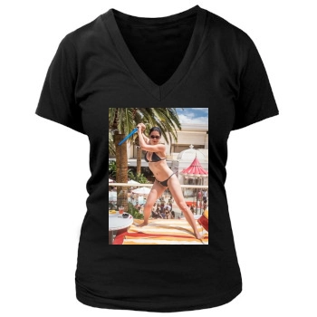 Adrianne Curry Women's Deep V-Neck TShirt