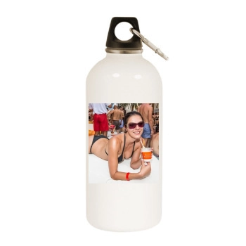 Adrianne Curry White Water Bottle With Carabiner