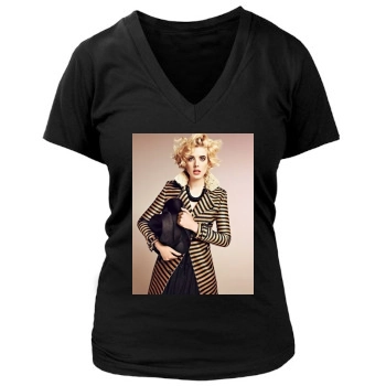 Agyness Deyn Women's Deep V-Neck TShirt