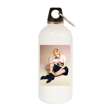 Agyness Deyn White Water Bottle With Carabiner