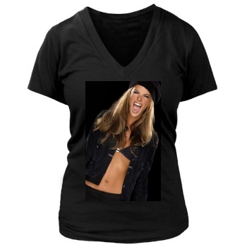 Alessandra Ambrosio Women's Deep V-Neck TShirt