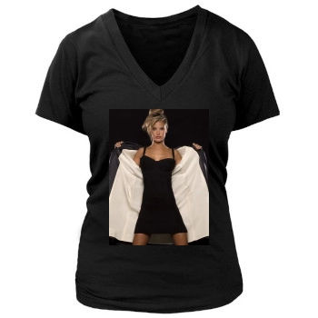 Alessandra Ambrosio Women's Deep V-Neck TShirt