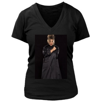 Alessandra Ambrosio Women's Deep V-Neck TShirt