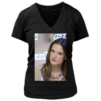 Alessandra Ambrosio Women's Deep V-Neck TShirt