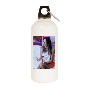 Alessandra Ambrosio White Water Bottle With Carabiner