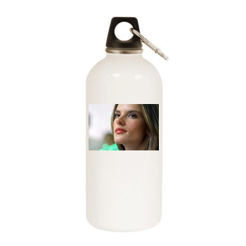 Alessandra Ambrosio White Water Bottle With Carabiner