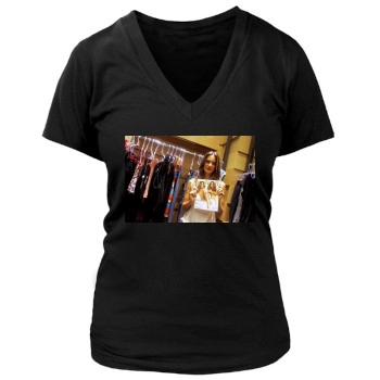 Alessandra Ambrosio Women's Deep V-Neck TShirt