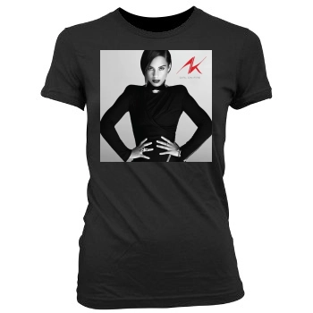 Alicia Keys Women's Junior Cut Crewneck T-Shirt