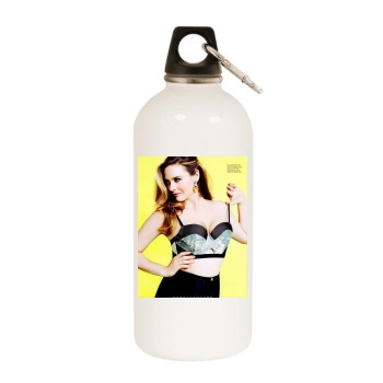 Alicia Silverstone White Water Bottle With Carabiner