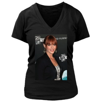 Amanda Righetti Women's Deep V-Neck TShirt