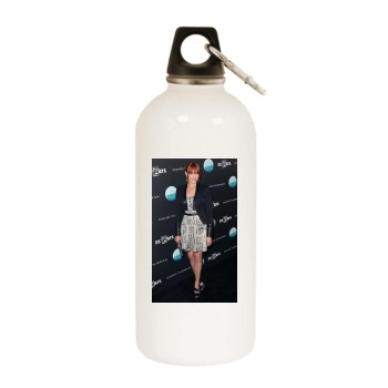 Amanda Righetti White Water Bottle With Carabiner