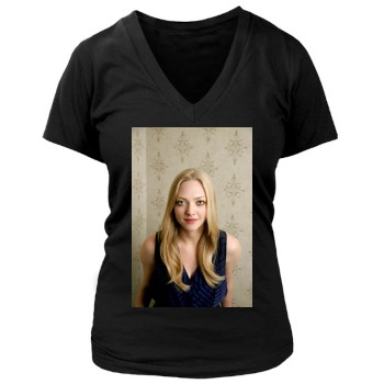 Amanda Seyfried Women's Deep V-Neck TShirt