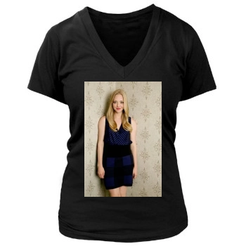 Amanda Seyfried Women's Deep V-Neck TShirt