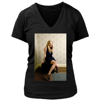 Amanda Seyfried Women's Deep V-Neck TShirt